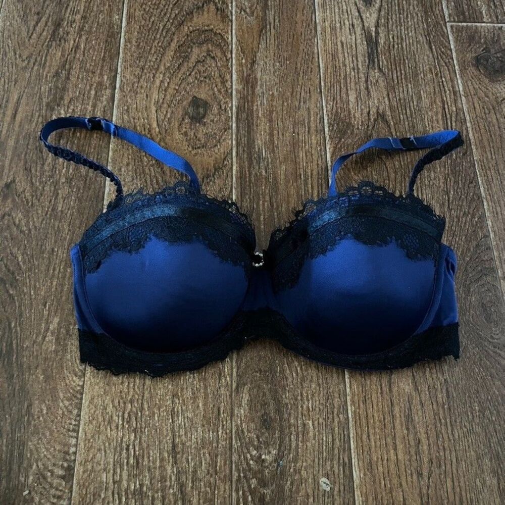 Reversible Push Up Bikini Set Nautical Navy Stripe Red Polka Dot Size 36